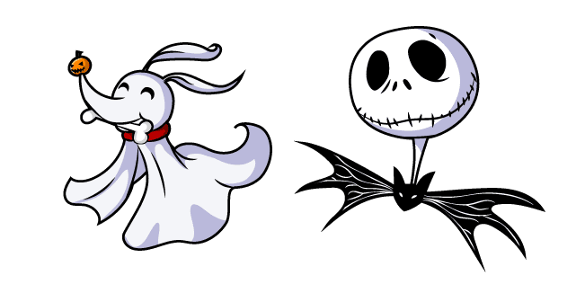 The Nightmare Before Christmas Jack Skellington and Zerocustom cursor pack