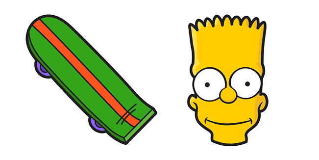 The Simpsons Bart Skateboardcustom cursor pack