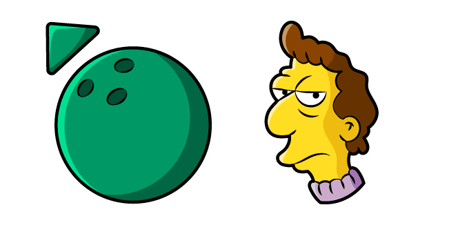 The Simpsons Jacques and Green Bowling Ballcustom cursor pack