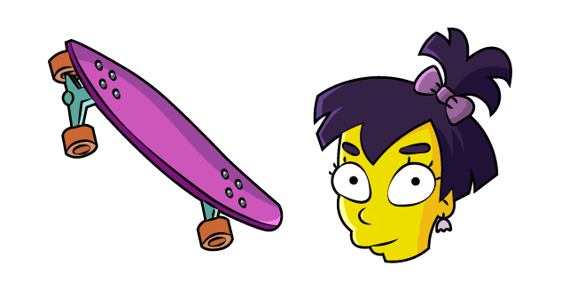 The Simpsons Nikki McKenna and Skateboardcustom cursor pack