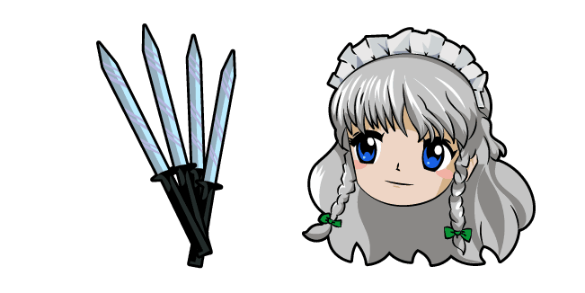 Touhou Project Sakuya Izayoi and Daggerscustom cursor pack