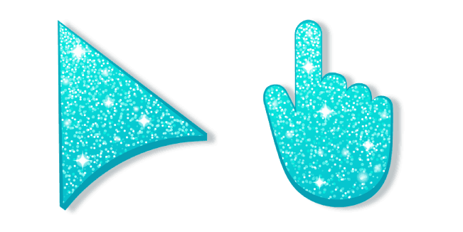 Turquoise Glittercustom cursor pack