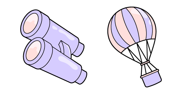 VSCO Girl Air Balloon and Binocularscustom cursor pack