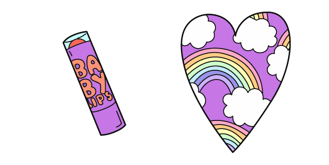 VSCO Girl Baby Lips Lipstick and Heartcustom cursor pack