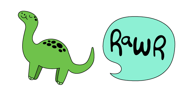 VSCO Girl Dinosaur and Rawrcustom cursor pack