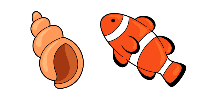 VSCO Girl Fish and Shellcustom cursor pack