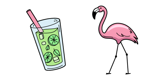 VSCO Girl Flamingo and Lemonadecustom cursor pack