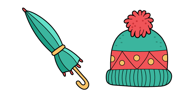 VSCO Girl Green Umbrella and Hatcustom cursor pack