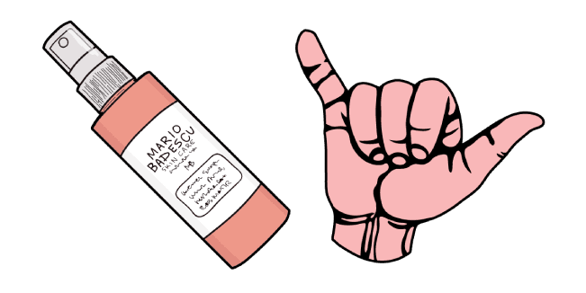 VSCO Girl Hand Spray and Hang Loose Handcustom cursor pack