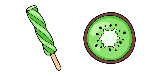 VSCO Girl Kiwi and Ice Creamcustom cursor pack