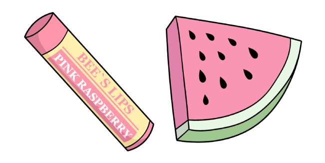 VSCO Girl Lip Balm and Watermeloncustom cursor pack