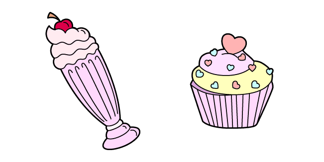 VSCO Girl Milkshake and Cupcakecustom cursor pack