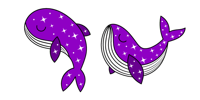 VSCO Girl Shining Purple Whalecustom cursor pack