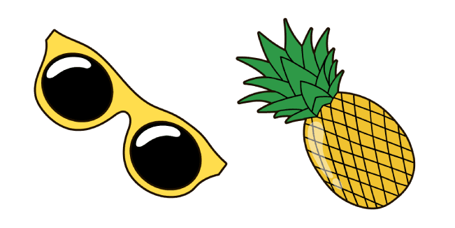 VSCO Girl Sunglasses and Pineapplecustom cursor pack