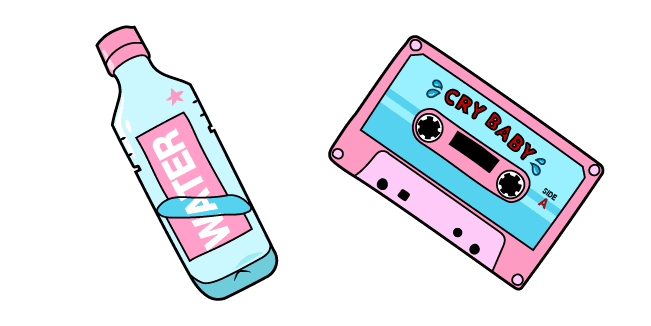 VSCO Girl Water Bottle and Cassette Tapecustom cursor pack