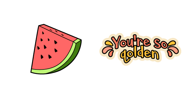 VSCO Girl Watermelon and You're So Goldencustom cursor pack