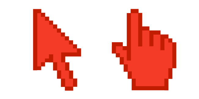 Vermilion Red Pixelcustom cursor pack