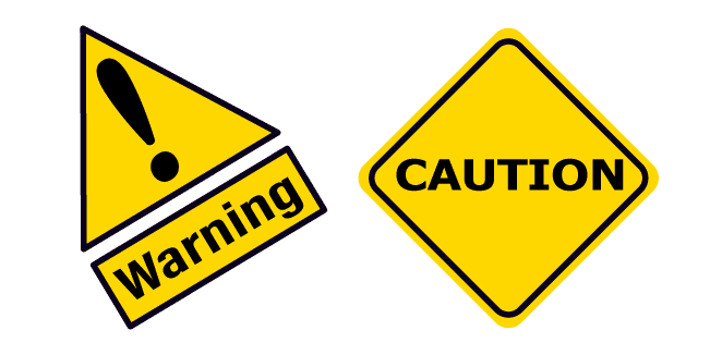 Warning and Caution Road Signcustom cursor pack