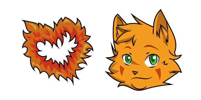 Warrior Cats Firestar and Heartcustom cursor pack