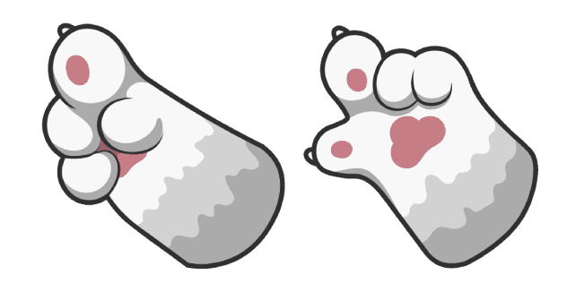 White Cat Pawcustom cursor pack