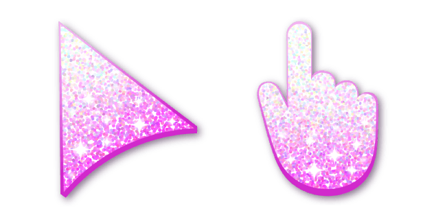 White-Pink Glittercustom cursor pack