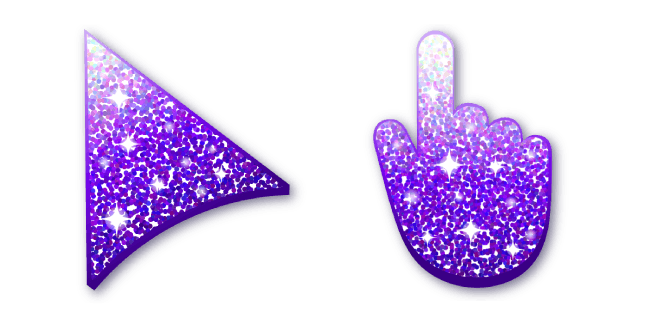 White-Purple Glittercustom cursor pack