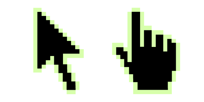 Yellow Green Crayola Pixelcustom cursor pack