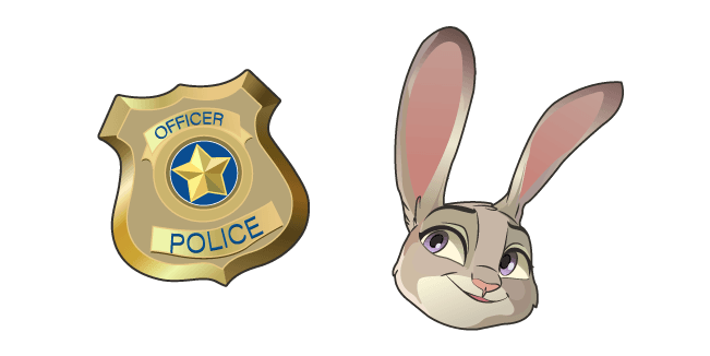 Zootopia Judy Hopps and Police Badgecustom cursor pack