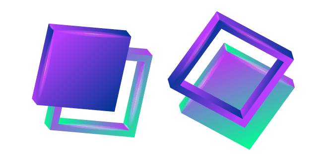 3D Abstract Squarecustom cursor pack