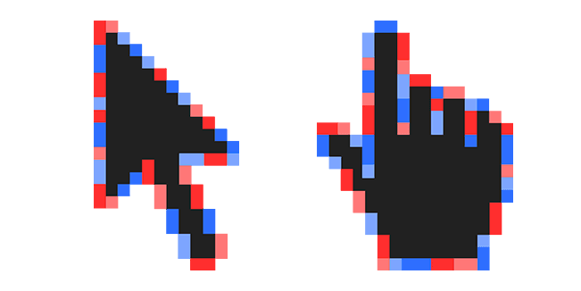 3D Glasses Pixelcustom cursor pack