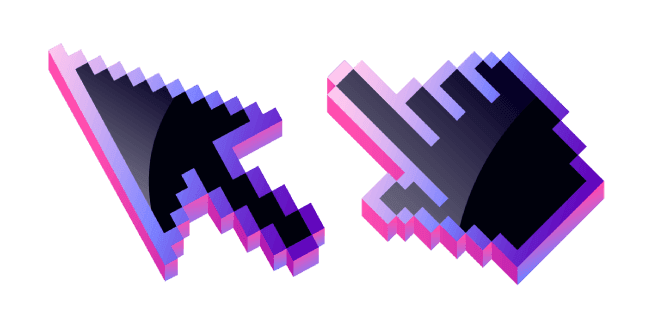 3D Pixelcustom cursor pack