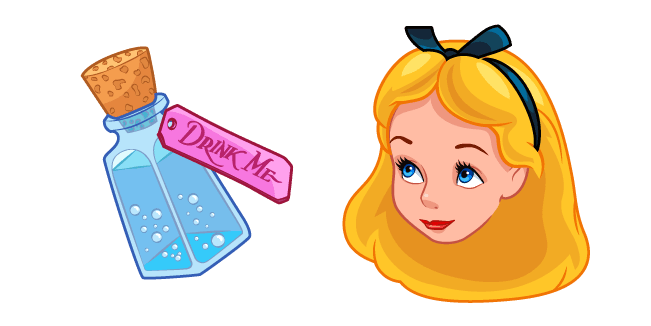 Alice in Wonderland and Bottlecustom cursor pack