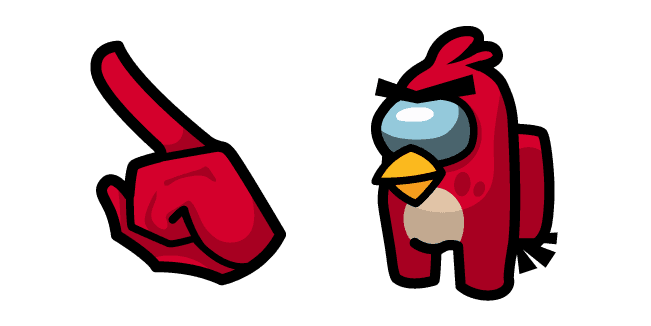 Among Us Angry Birds Red Charactercustom cursor pack