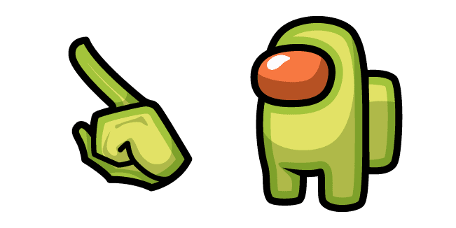 Among Us Avocado Charactercustom cursor pack