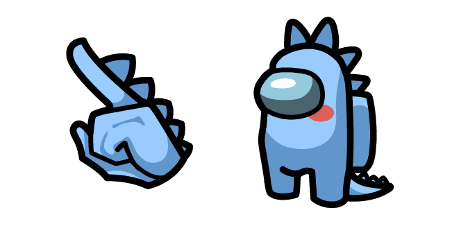 Among Us Blue Dinosaur Charactercustom cursor pack