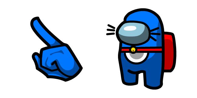 Among Us Doraemon Blue Charactercustom cursor pack