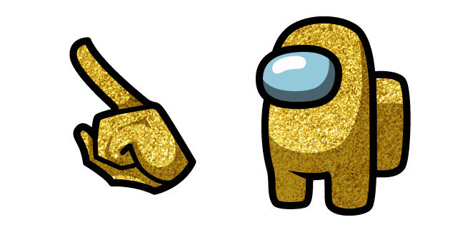 Among Us Gold Glitter Charactercustom cursor pack