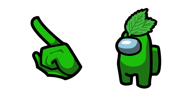 Among Us Green Character Mintcustom cursor pack