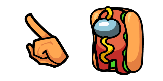 Among Us Hot Dog Charactercustom cursor pack