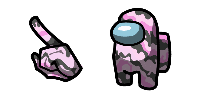 Among Us Pink Camouflage Charactercustom cursor pack