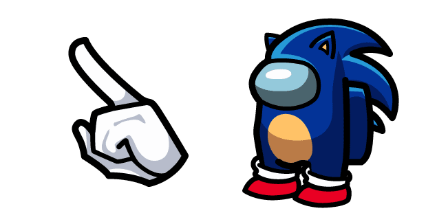 Among Us Sonic Charactercustom cursor pack