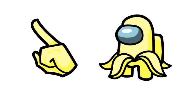 Among Us Yellow Character Bananacustom cursor pack