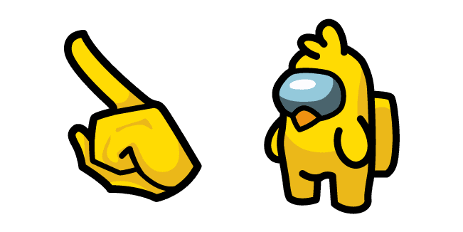 Among Us Yellow Character Chickencustom cursor pack