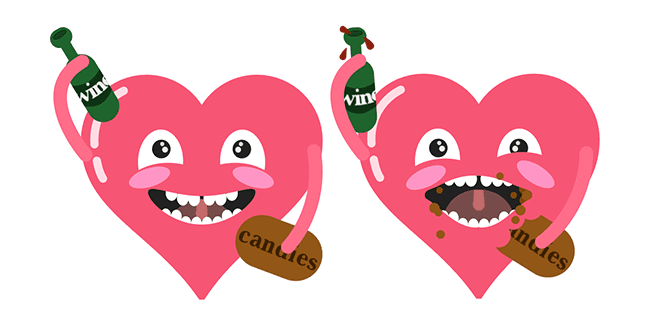 Amused Heartcustom cursor pack