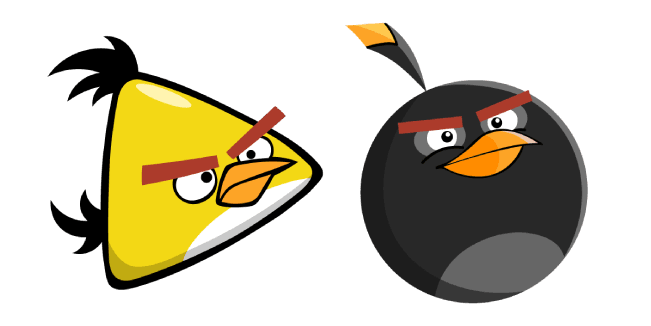 Angry Birds Chuck and Bombcustom cursor pack