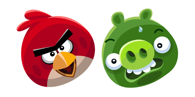 Angry Birds Red and Minion Pigcustom cursor pack