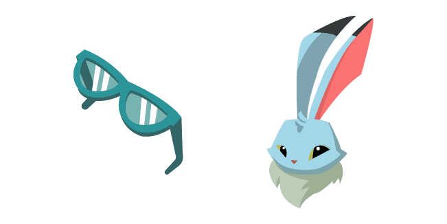 Animal Jam Arctic Hare and Blue Glassescustom cursor pack