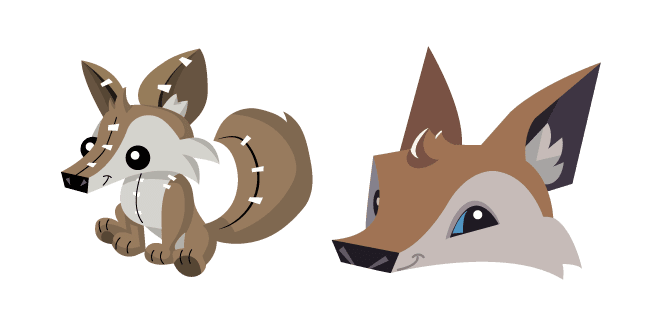 Animal Jam Coyote and Coyote Plushiecustom cursor pack