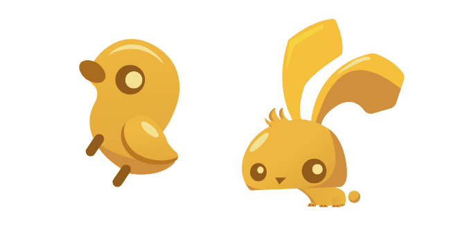 Animal Jam Golden Bunny and Duckycustom cursor pack