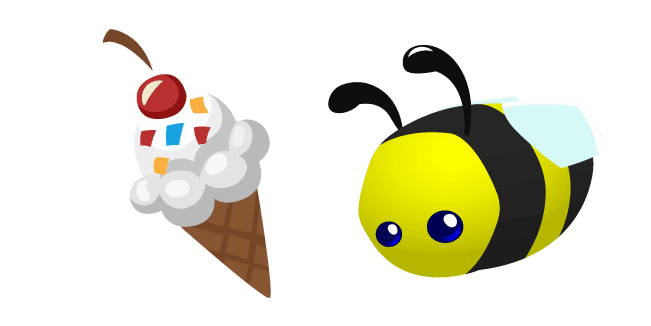 Animal Jam Pet Honeybee and Ice Creamcustom cursor pack